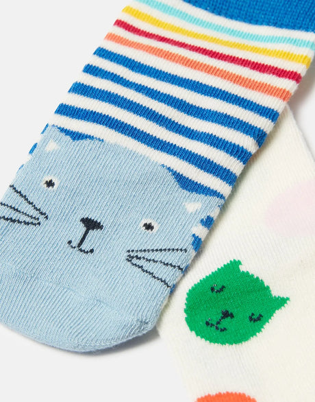 Neat Feet 2 Pack Of Socks Cat Spot | Joules - Joules