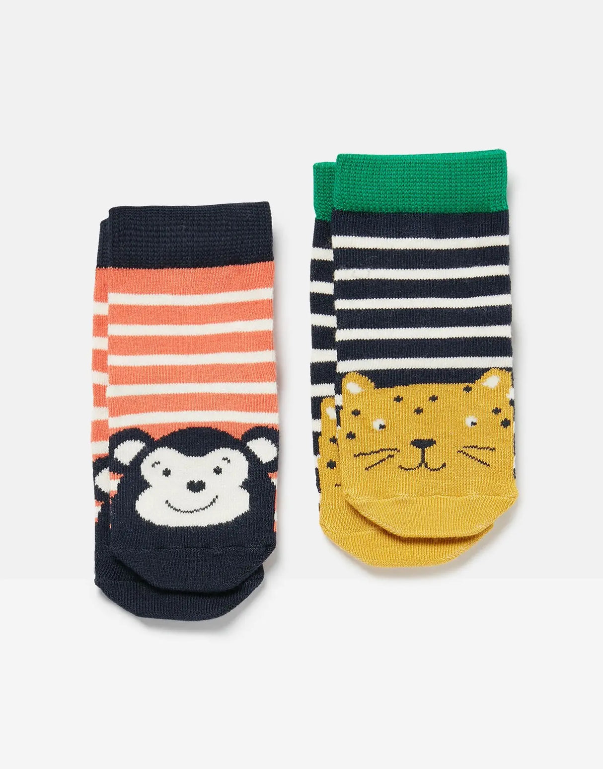 Neat Feet 2 Pack Of Socks Leopard Monkey | Joules - Joules