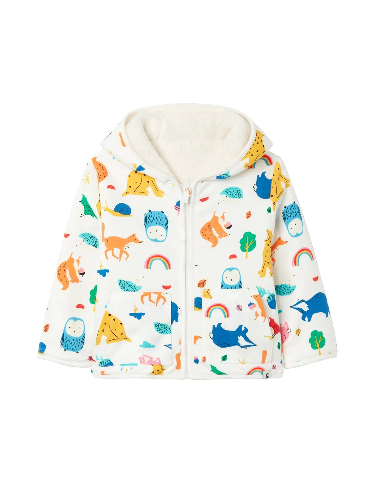 Nursery Cosette Reversible Jacket - Wild White | Joules - Joules