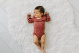 Organic Ruffle Bodysuit in Appleberry Dots | Lovedbaby - Jenni Kidz