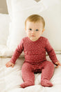 Organic Smocked Footie in Sienna Dots | Lovedbaby - Jenni Kidz