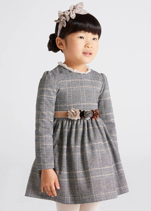 Patterned Dress With Floral Sash | Mayoral - Mayoral