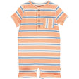 Peach/blue ribbed henley romper | Me & Henry - Jenni Kidz