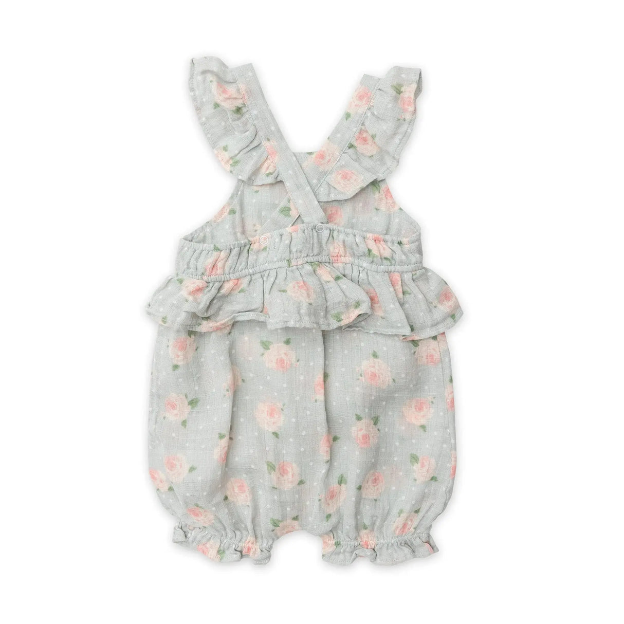 Peplum Shortie Sunsuit - Rose Dot Gray | Angel Dear - Jenni Kidz