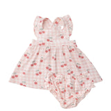 Pinafore Top and Bloomer - Cherry Gingham | Angel Dear - Jenni Kidz