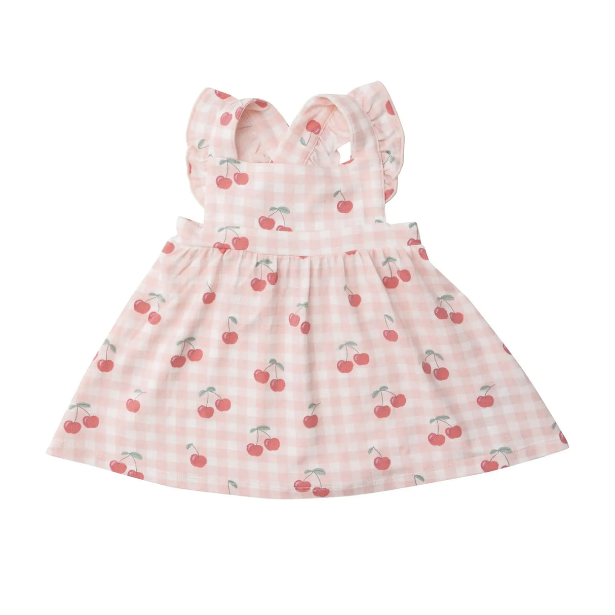 Pinafore Top and Bloomer - Cherry Gingham | Angel Dear - Jenni Kidz