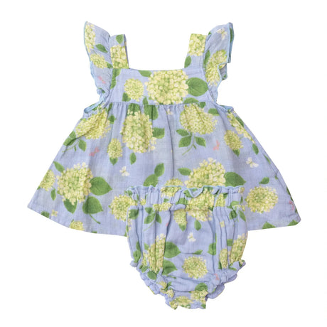 Pinafore Top and Bloomer - Hydrangea Pale Perri | Angel Dear - Jenni Kidz