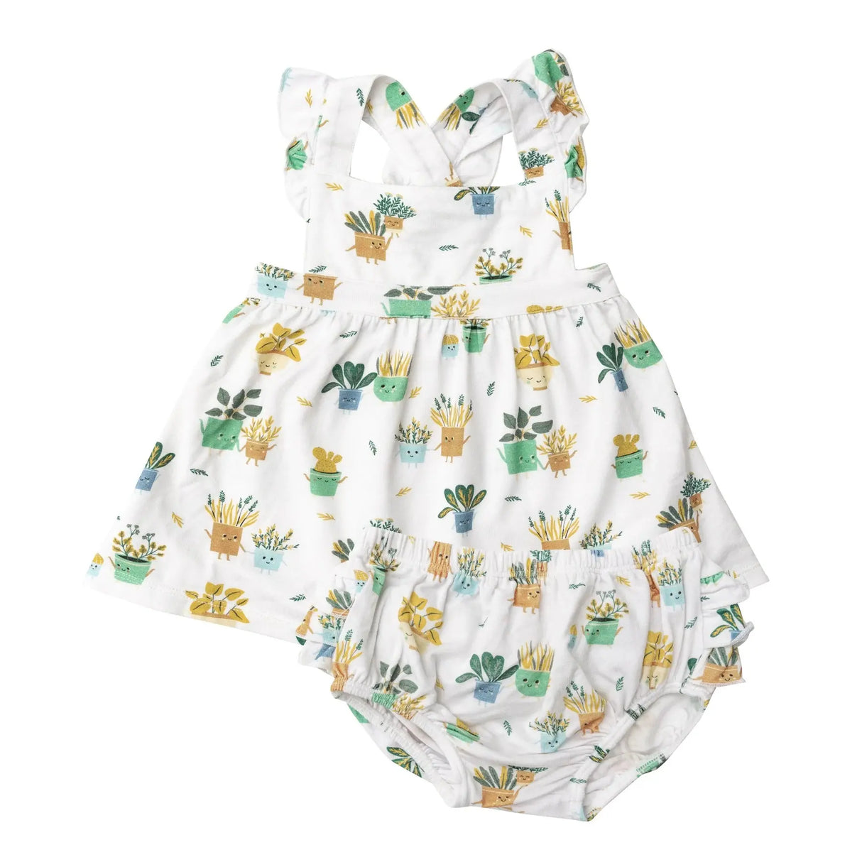 Pinafore Top and Bloomer - Potted Plants | Angel Dear - Jenni Kidz