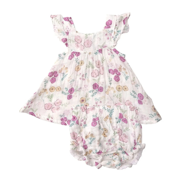 Pinafore Top and Bloomer 401 - Dreamy Meadow Floral | Angel Dear - Jenni Kidz