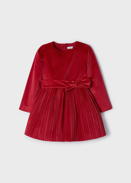 Pleated Velvet Dress Girl | Mayoral - Mayoral