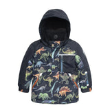 Printed Dinosaurs Two Piece Snowsuit Black And Steel Blue | DEUX PAR DEUX - DEUX PAR DEUX