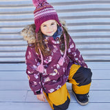 Printed Forest Animals Two Piece Snowsuit With Solid Pant | DEUX PAR DEUX - DEUX PAR DEUX