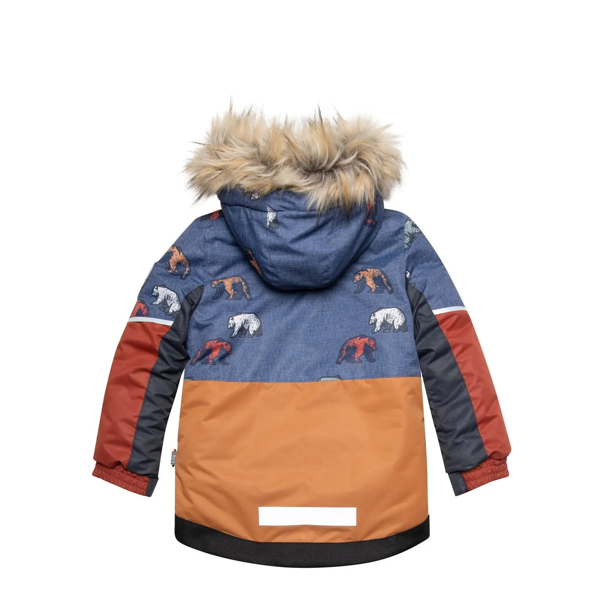 Printed Grizzlys Two Piece Snowsuit Navy Blue, Brown And Dark Grey | DEUX PAR DEUX - DEUX PAR DEUX