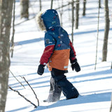 Printed Grizzlys Two Piece Snowsuit Navy Blue, Brown And Dark Grey | DEUX PAR DEUX - DEUX PAR DEUX