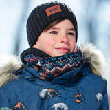 Printed Grizzlys Two Piece Snowsuit Navy Blue, Brown And Dark Grey | DEUX PAR DEUX - DEUX PAR DEUX