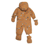 Printed Little Dogs One Piece Baby Snowsuit Yellow | DEUX PAR DEUX - DEUX PAR DEUX