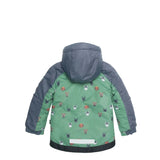 Printed Little Dogs Two Piece Snowsuit Green And Brown | DEUX PAR DEUX - DEUX PAR DEUX