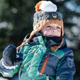 Printed Little Dogs Two Piece Snowsuit Green And Brown | DEUX PAR DEUX - DEUX PAR DEUX