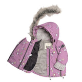 Printed Woodland Animals Two Piece Baby Snowsuit Lilac | DEUX PAR DEUX - DEUX PAR DEUX