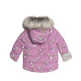 Printed Woodland Animals Two Piece Baby Snowsuit Lilac | DEUX PAR DEUX - DEUX PAR DEUX