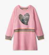 Rainbow Heart Flip Sequin Rib Dress | Hatley - Jenni Kidz