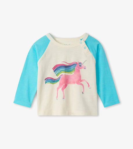 Rainbow Unicorn Baby Raglan Tee | Hatley - Hatley