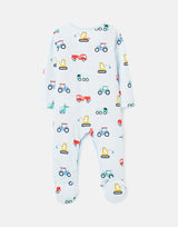 Razamataz Organically Grown Cotton Printed Babygrow | Joules - Jenni Kidz