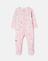 Razamataz Organically Grown Cotton Printed Babygrow - Pink | Joules - Joules