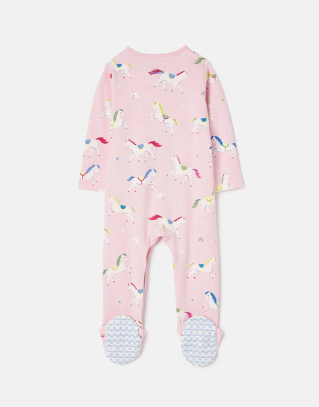 Razamataz Organically Grown Cotton Printed Babygrow - Pink | Joules - Joules