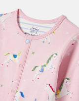 Razamataz Organically Grown Cotton Printed Babygrow - Pink | Joules - Joules