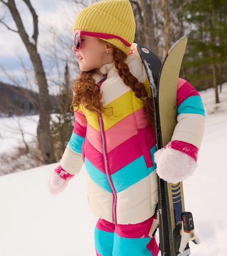 Retro Rainbow Stripes Puffer Jacket | Hatley - Jenni Kidz