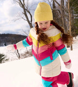 Retro Rainbow Stripes Puffer Jacket | Hatley - Jenni Kidz