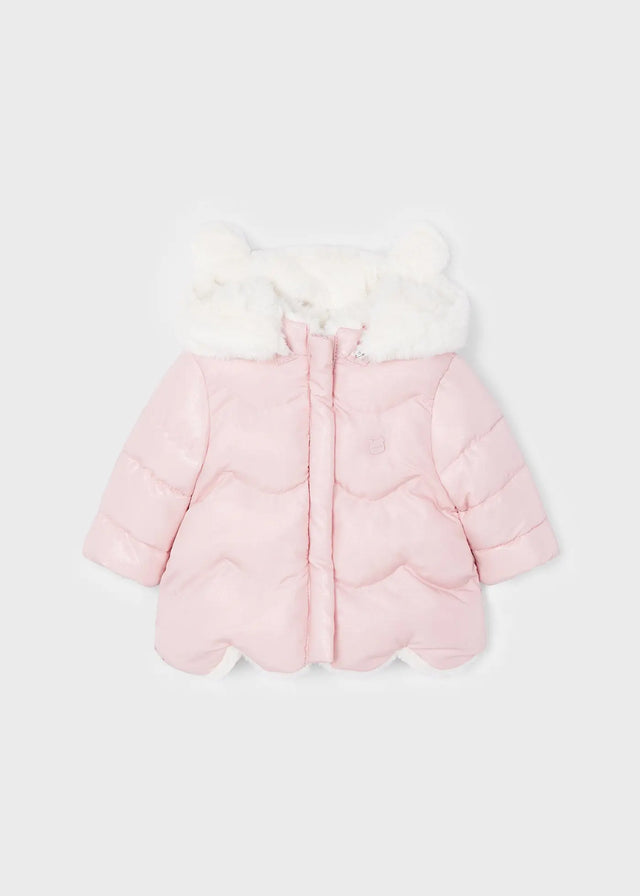 Reversible Faux Fur Coat Newborn | Mayoral - Mayoral