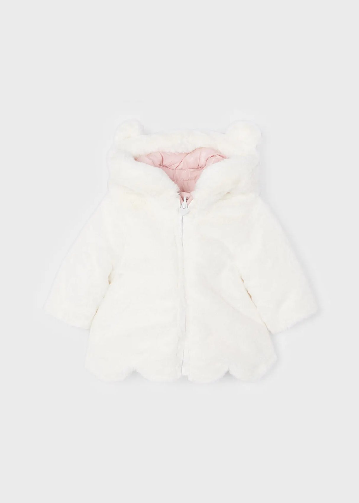 Reversible Faux Fur Coat Newborn | Mayoral - Mayoral