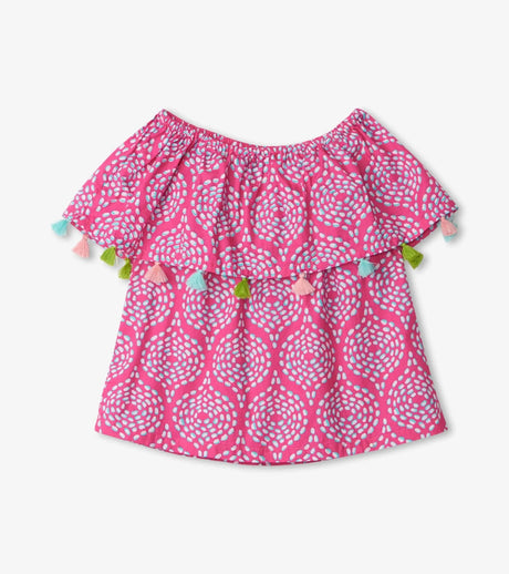 Rose Stones Shoulder Flounce Top | Hatley - Jenni Kidz