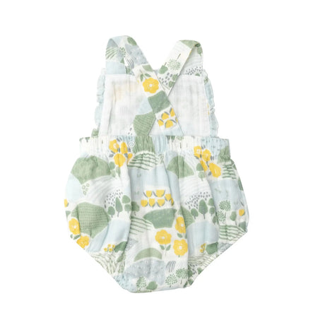 Ruffle Bib Sunsuit - Cute Country Floral | Angel Dear - Jenni Kidz