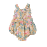 Ruffle Bib Sunsuit - Floral Flamingos | Angel Dear - Jenni Kidz