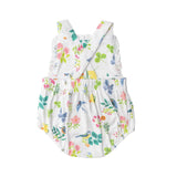 Ruffle Bib Sunsuit - Garden Birds | Angel Dear - Jenni Kidz