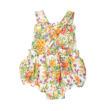 Ruffle Bib Sunsuit - Garden Joy | Angel Dear - Jenni Kidz