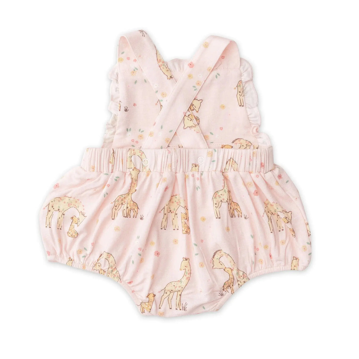 Ruffle Bib Sunsuit - Giraffes | Angel Dear - Jenni Kidz