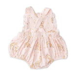 Ruffle Bib Sunsuit - Giraffes | Angel Dear - Jenni Kidz