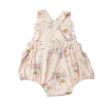 Ruffle Bib Sunsuit - Shade Garden Ditsy | Angel Dear - Jenni Kidz