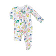 Ruffle Front Zipper Footie - Garden Birds | Angel Dear - Jenni Kidz