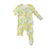 Ruffle Front Zipper Footie - Lemons | Angel Dear - Jenni Kidz