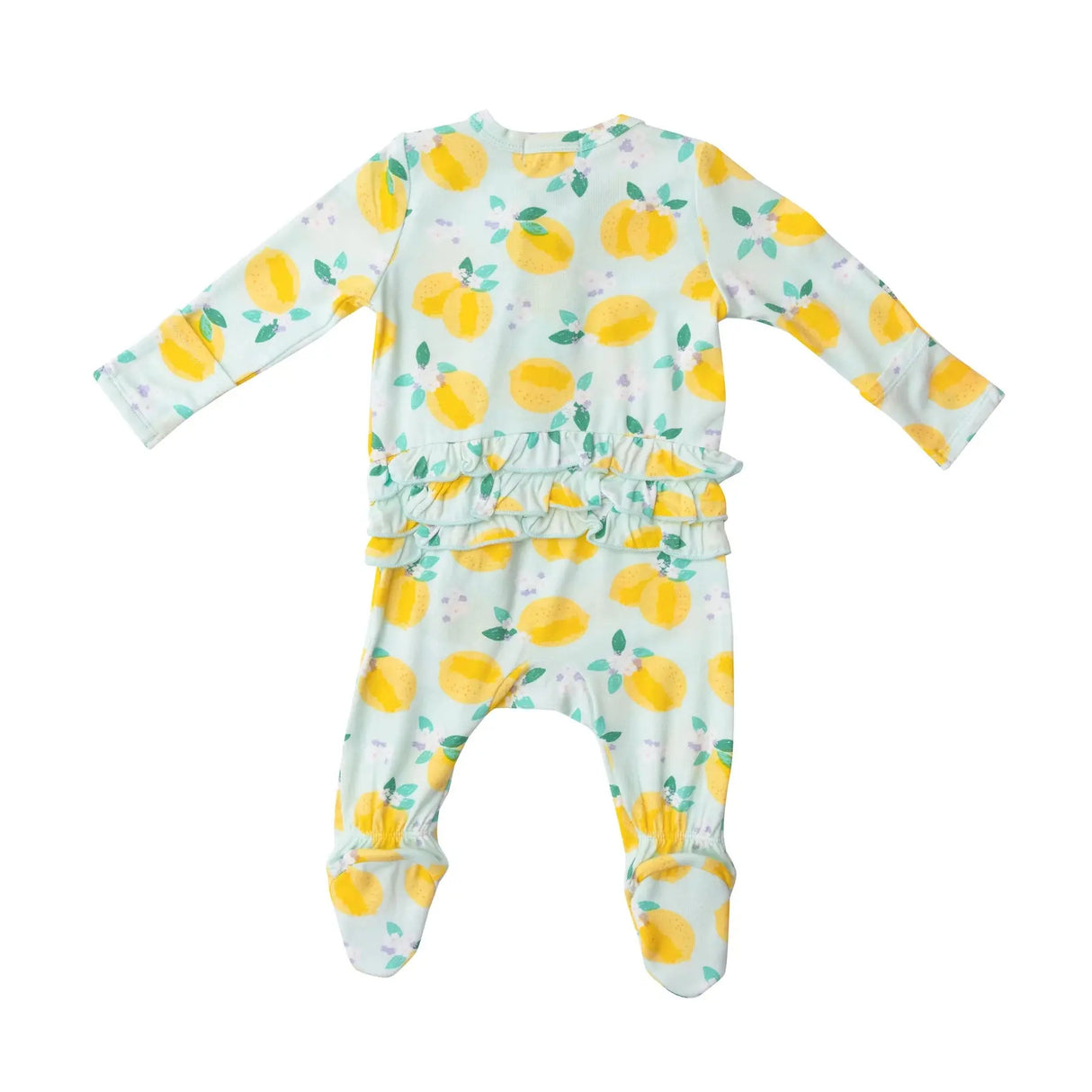 Ruffle Front Zipper Footie - Lemons | Angel Dear - Jenni Kidz