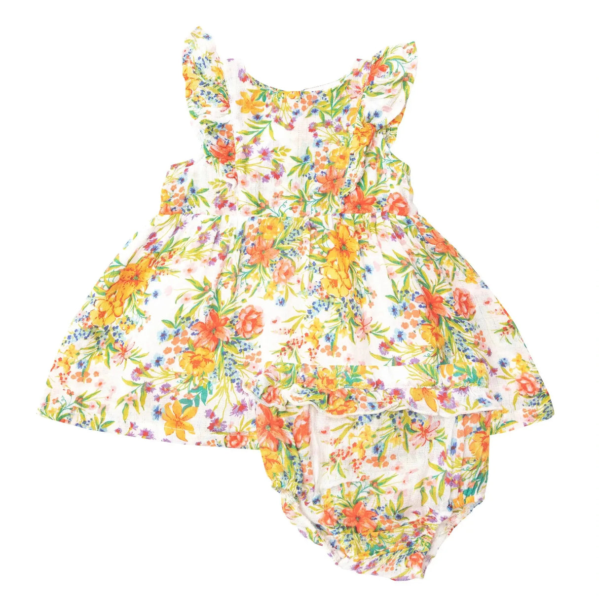 Ruffle Sundress & Diaper Cover - Garden Joy | Angel Dear - Jenni Kidz