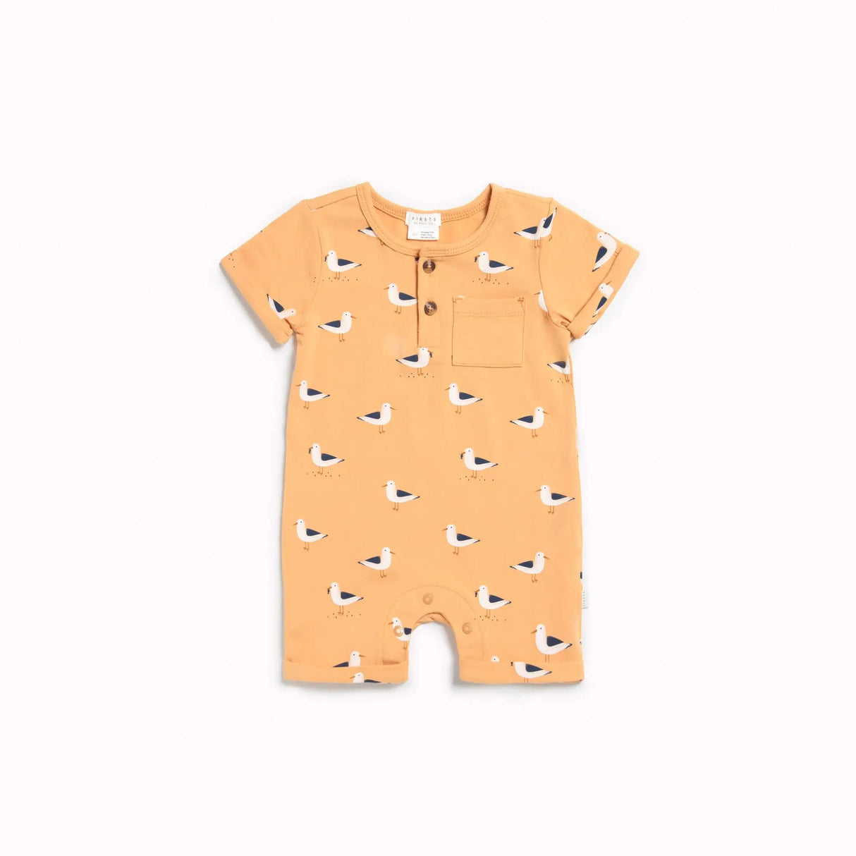 Seagulls Print on Sunset Romper | Petit Lem - Petit Lem