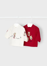 Set of 2 Long Sleeve T-shirts Newborn | Mayoral - Mayoral