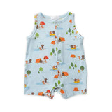 Shortie Romper - Fishing Animals | Angel Dear - Angel Dear