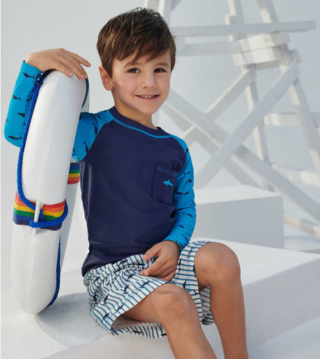 Silhouette Sharks Board Shorts | Hatley - Hatley